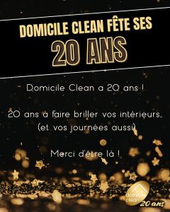 DOMICILE  CLEAN REUNION fête ses 20 ans avec le réseaux  Domicile Clean